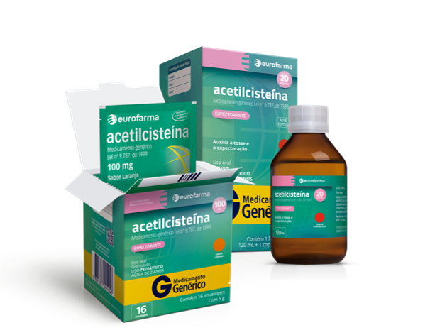 Acetilcisteína Xarope Infantil 20mg - EMS - 120ml